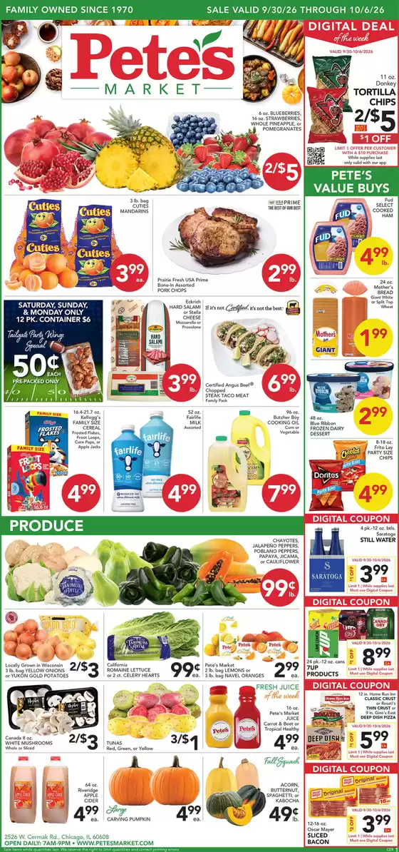 Pete's Fresh Market catalogue in Chicago IL | Offers for bargain hunters | 2026-09-30T00:00:00.000Z - 2026-10-06T00:00:00.000Z