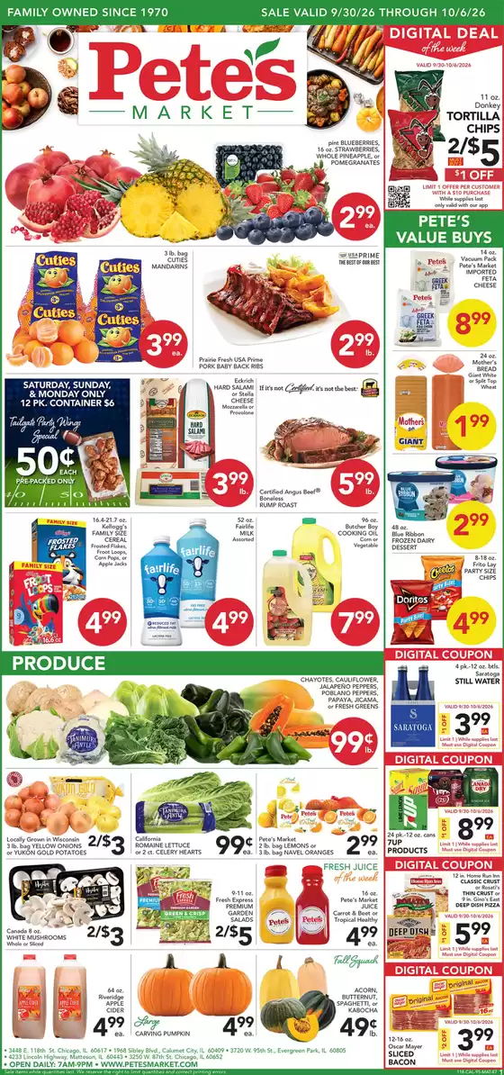 Pete's Fresh Market catalogue in Chicago IL | Current deals and offers | 2026-09-30T00:00:00.000Z - 2026-10-06T00:00:00.000Z