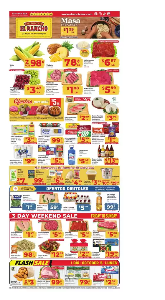 Supermercado El Rancho catalogue in Plano TX | Weekly Ad | 2026-09-30T00:00:00.000Z - 2026-10-06T00:00:00.000Z
