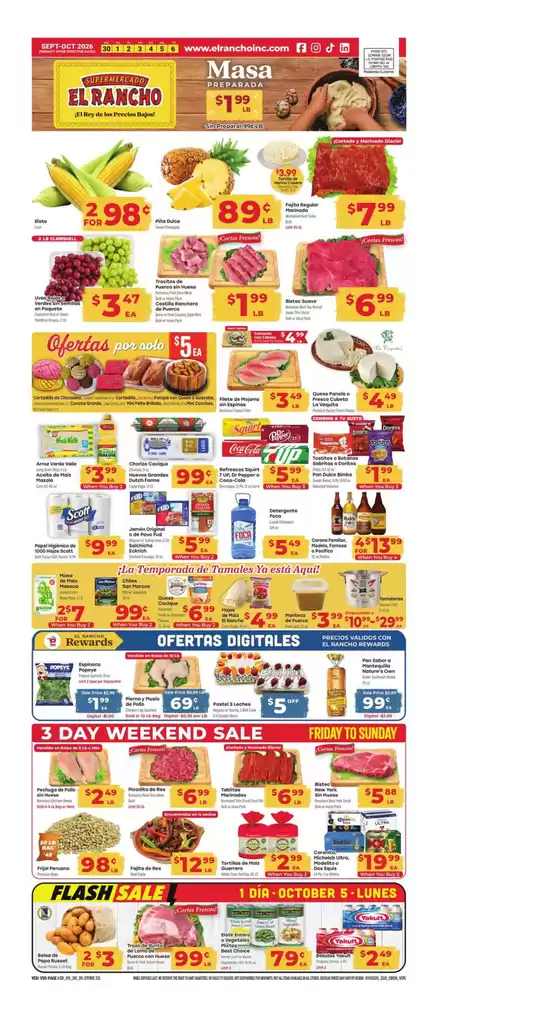 Supermercado El Rancho catalogue | Weekly Ad | 2026-09-30T00:00:00.000Z - 2026-10-06T00:00:00.000Z