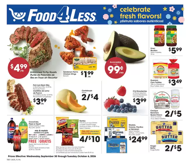 Food 4 Less catalogue in Chula Vista CA | Current bargains and offers | 2026-09-30T00:00:00.000Z - 2026-10-06T00:00:00.000Z