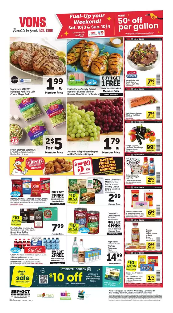 Vons catalogue | Weekly Ad - Norcal | 2026-09-30T00:00:00.000Z - 2026-10-06T00:00:00.000Z