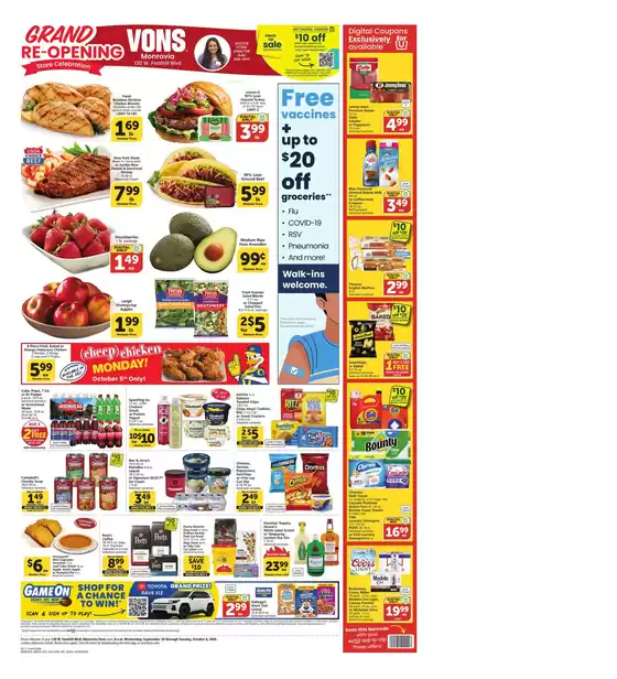 Vons catalogue in Brea CA | Weekly Ad - SoCal | 2026-09-30T00:00:00.000Z - 2026-10-06T00:00:00.000Z