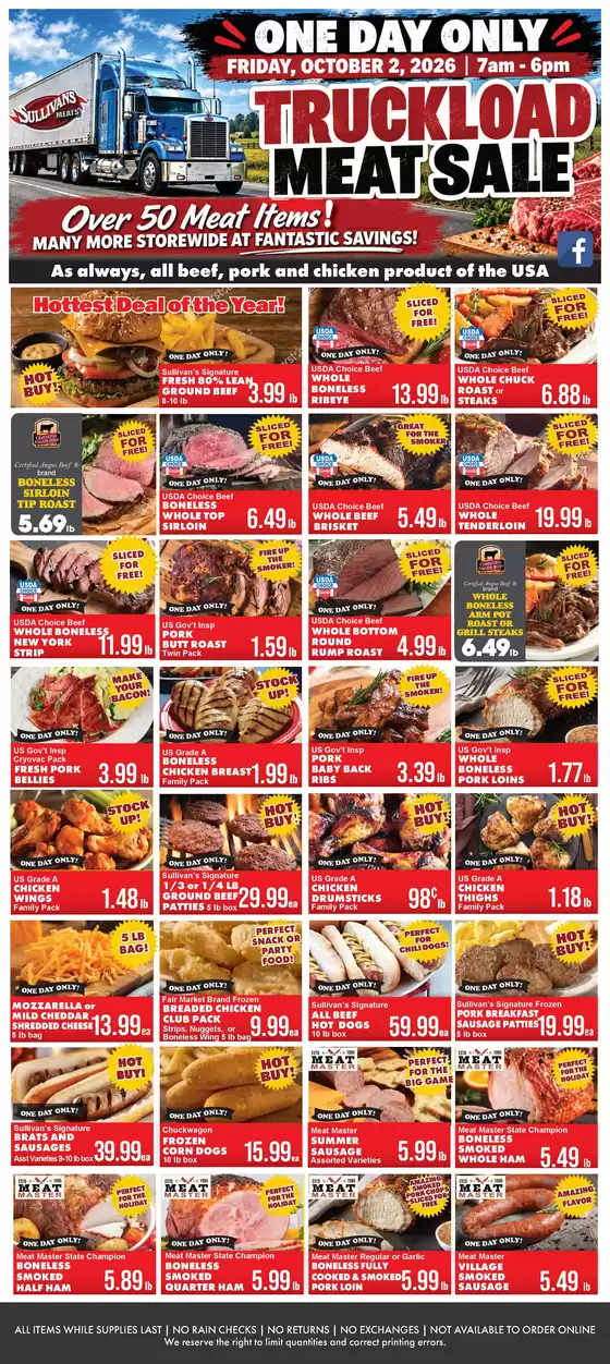 Sullivan's Foods  catalogue | Our best deals for you | 2026-10-02T00:00:00.000Z - 2026-10-02T00:00:00.000Z