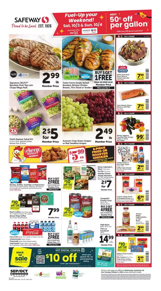 Safeway catalogue in Campbell CA | Top deals for all customers | 2026-09-30T00:00:00.000Z - 2026-10-06T00:00:00.000Z