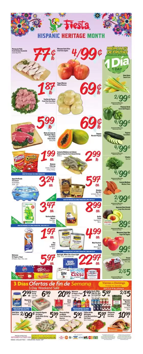 Fiesta Mart catalogue in Houston TX | Current special promotions | 2026-09-30T00:00:00.000Z - 2026-10-06T00:00:00.000Z