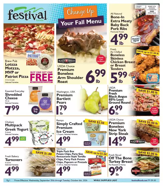 Festival Foods catalogue in Robbinsdale MN | Festival Foods weekly ad | 2026-09-30T00:00:00.000Z - 2026-10-06T00:00:00.000Z