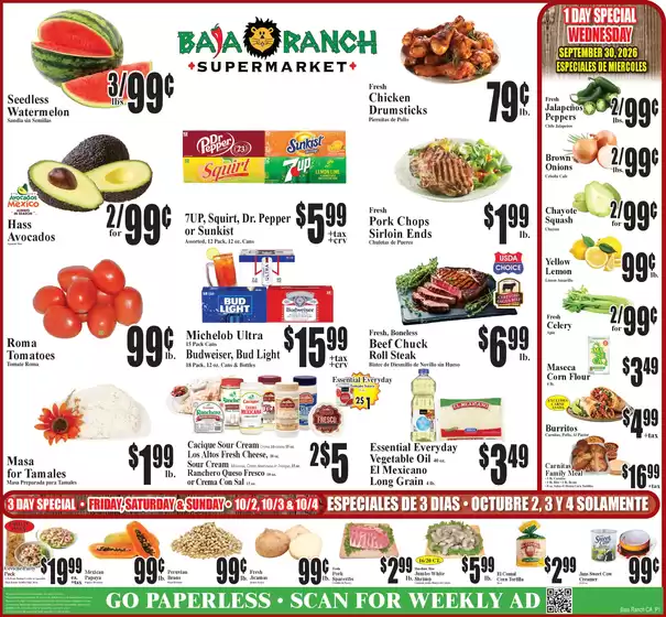 Baja Ranch catalogue in Monrovia CA | Baja Ranch weekly ad | 2026-09-30T00:00:00.000Z - 2026-10-06T00:00:00.000Z