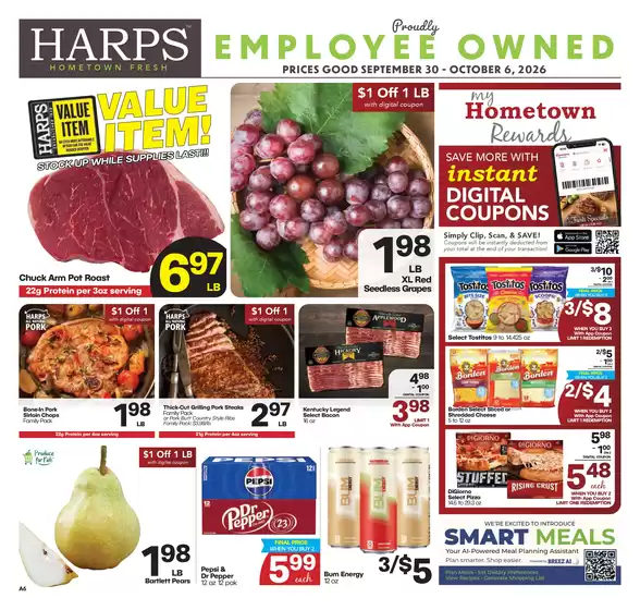 Harp's Market catalogue | Current bargains and offers | 2026-09-30T00:00:00.000Z - 2026-10-06T00:00:00.000Z
