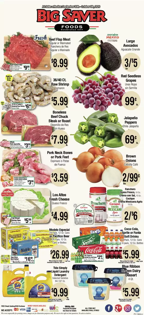 Big Saver Foods catalogue | Big Saver Foods Weekly Special | 2026-09-30T00:00:00.000Z - 2026-10-06T00:00:00.000Z