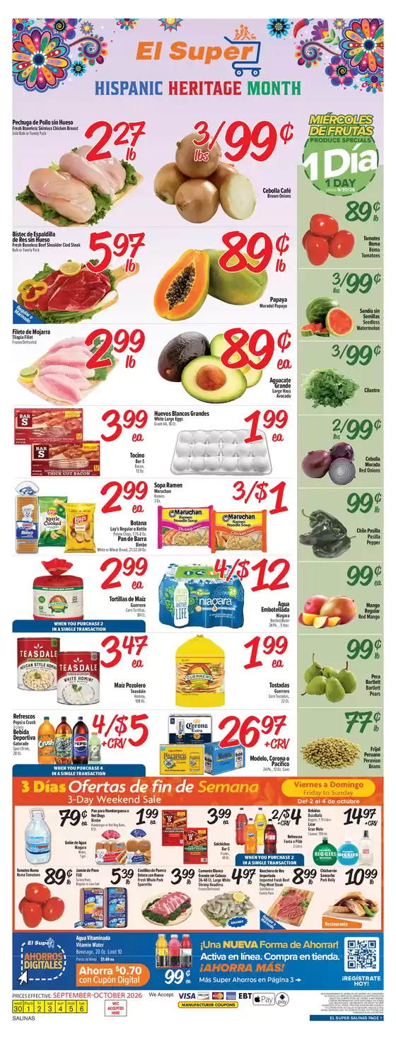El Super catalogue | Top deals and discounts | 2026-09-30T00:00:00.000Z - 2026-10-06T00:00:00.000Z