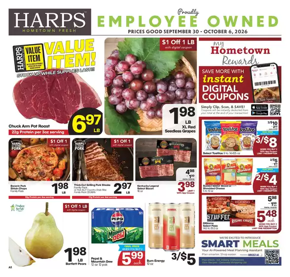 Harp's Market catalogue | Current deals and offers | 2026-09-30T00:00:00.000Z - 2026-10-06T00:00:00.000Z