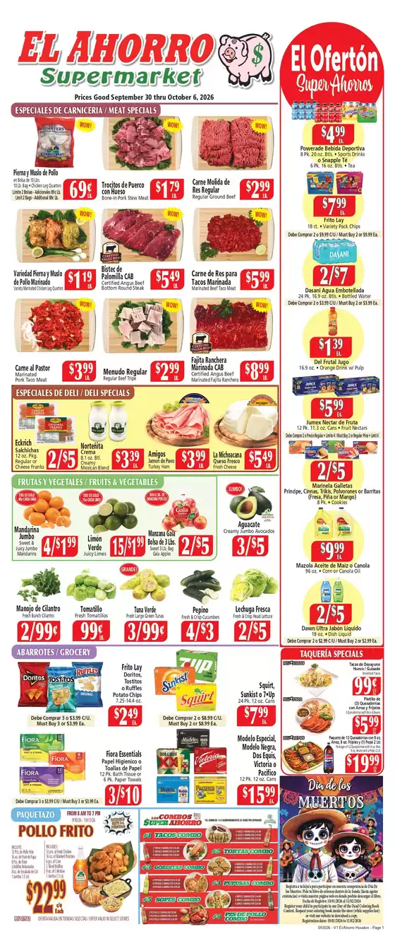 El Ahorro catalogue | Top deals for all customers | 2026-09-30T00:00:00.000Z - 2026-10-06T00:00:00.000Z