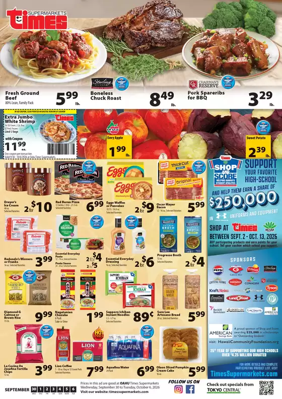 Times Supermarkets catalogue | Oahu | 2026-09-30T00:00:00.000Z - 2026-10-06T00:00:00.000Z
