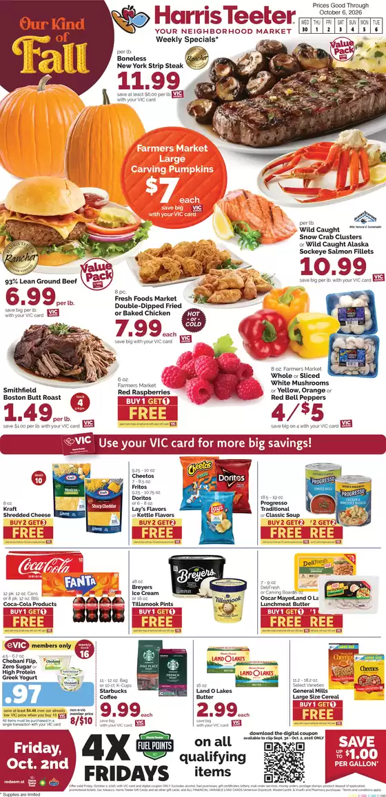 Harris Teeter catalogue | Discounts and promotions | 2026-09-30T00:00:00.000Z - 2026-10-06T00:00:00.000Z
