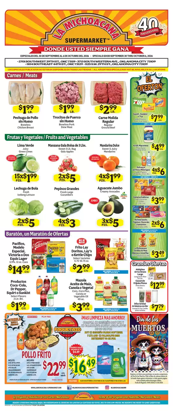 La Michoacana catalogue | Current special promotions | 2026-09-30T00:00:00.000Z - 2026-10-13T00:00:00.000Z