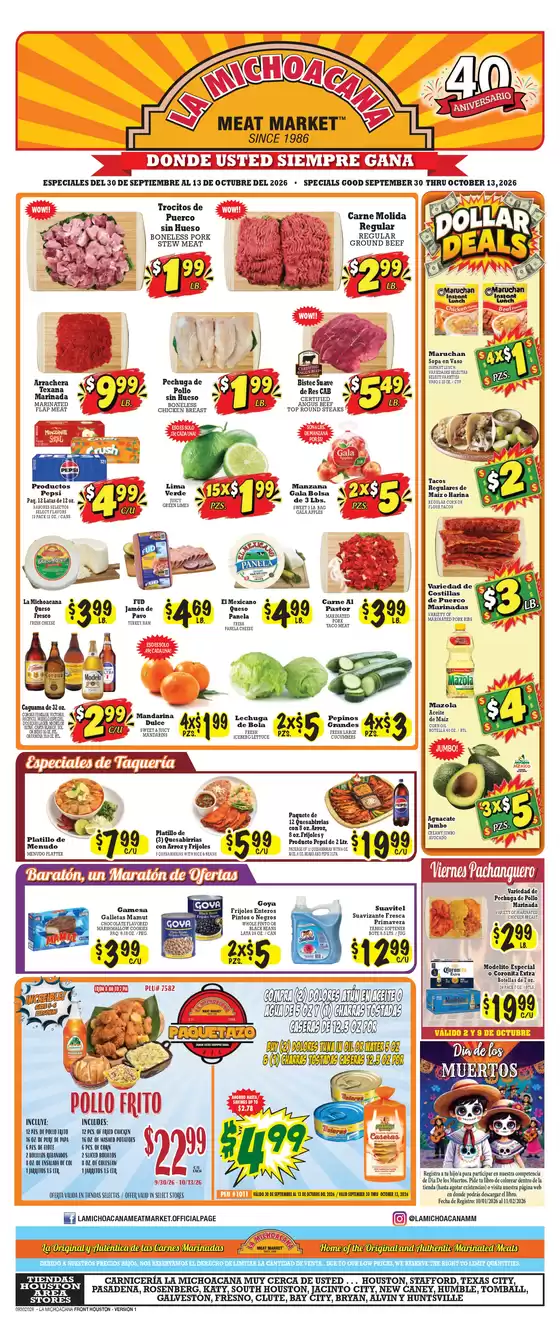 La Michoacana catalogue | Special offers for you | 2026-09-30T00:00:00.000Z - 2026-10-13T00:00:00.000Z