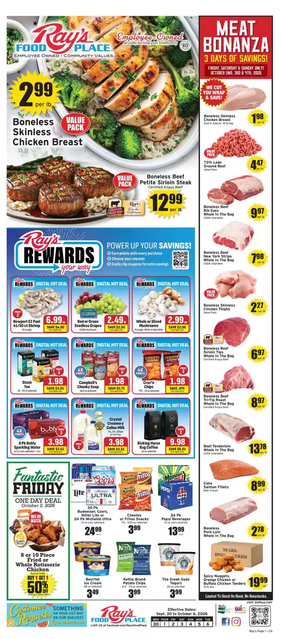 Ray's Food catalogue | Rays Food weekly ad | 2026-09-30T00:00:00.000Z - 2026-10-06T00:00:00.000Z