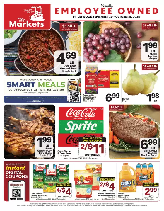 The Markets catalogue | The Markets weekly ad | 2026-09-30T00:00:00.000Z - 2026-10-06T00:00:00.000Z