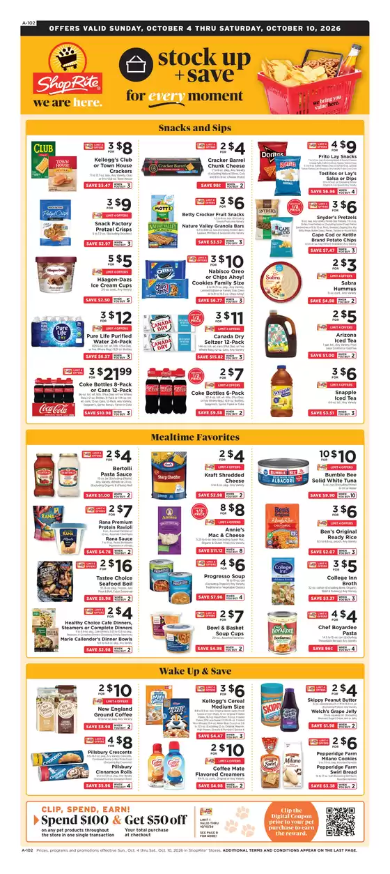 ShopRite catalogue in Chicopee MA | Top offers for all bargain hunters | 2026-10-01T00:00:00.000Z - 2026-10-10T00:00:00.000Z