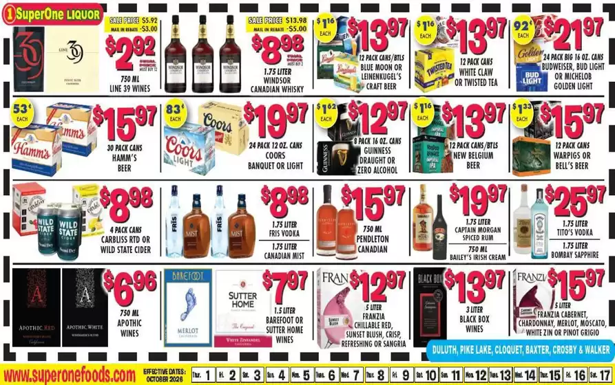 Super One Foods catalogue | Liquor Ad Savings | 2026-10-10T00:00:00.000Z - 2026-10-17T00:00:00.000Z