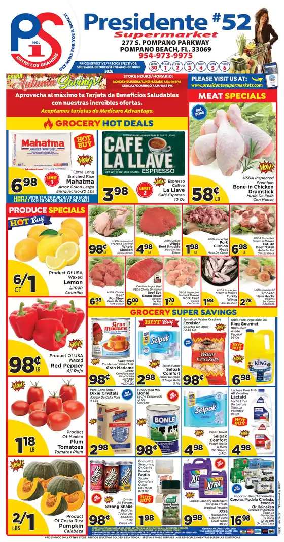 Presidente catalogue in Dania FL | Wide range of offers | 2026-09-30T00:00:00.000Z - 2026-10-06T00:00:00.000Z