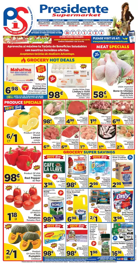 Presidente catalogue | Our best offers for you | 2026-09-01T00:00:00.000Z - 2026-10-31T00:00:00.000Z
