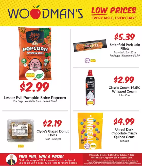 Woodman's catalogue in Kimberly WI | Great discounts on selected products | 2026-10-01T00:00:00.000Z - 2026-10-07T00:00:00.000Z