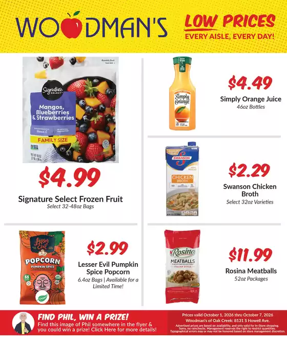 Woodman's catalogue | Discounts and promotions | 2026-10-01T00:00:00.000Z - 2026-10-07T00:00:00.000Z