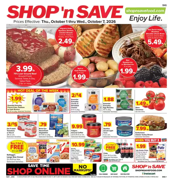 Shop 'n Save catalogue | Shop 'n Save Weekly ad | 2026-10-01T00:00:00.000Z - 2026-10-07T00:00:00.000Z