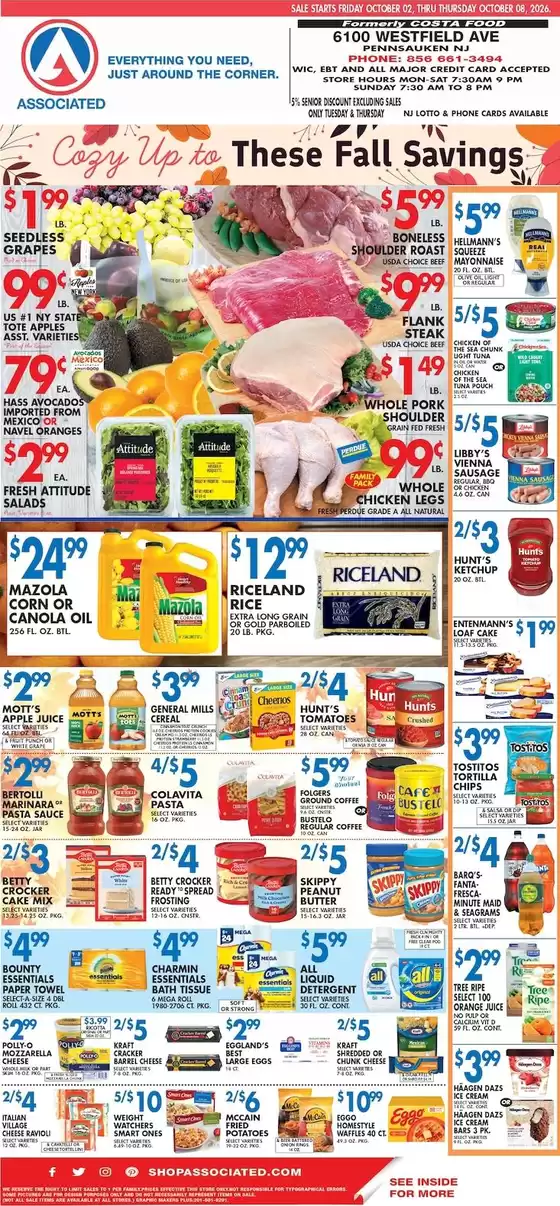 Associated catalogue in Brooklawn NJ | Associated weekly ad | 2026-10-02T00:00:00.000Z - 2026-10-08T00:00:00.000Z