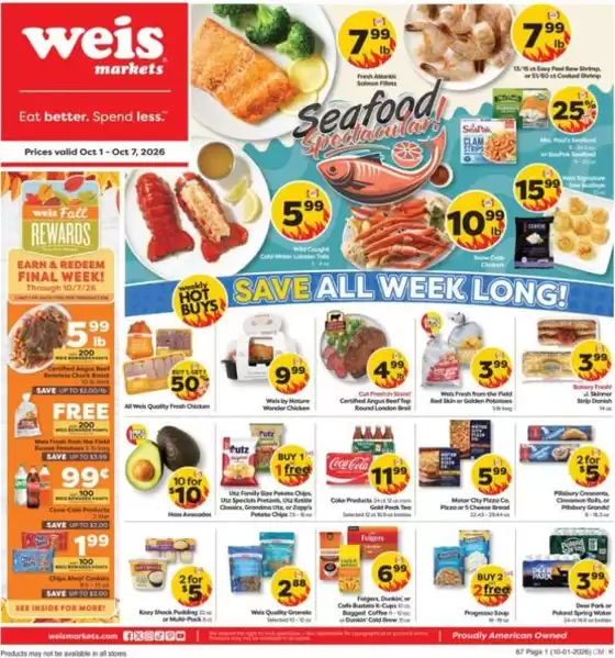 Weis Markets catalogue | Weekly Ads Weis Markets | 2026-10-01T00:00:00.000Z - 2026-10-28T00:00:00.000Z