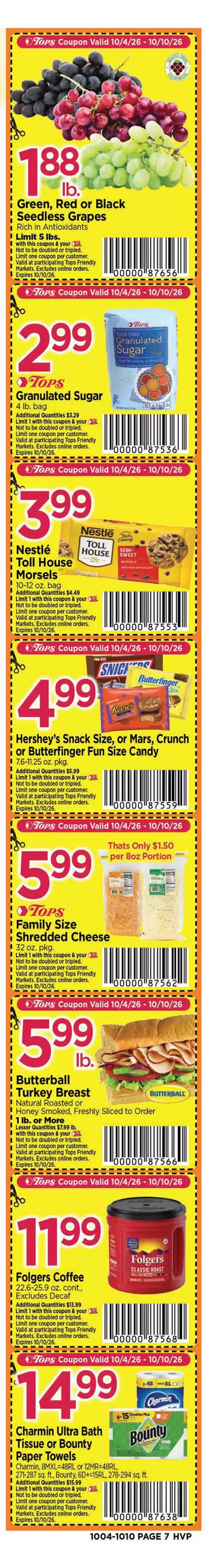 Tops catalogue in Kingston NY | Current special promotions | 2026-10-04T00:00:00.000Z - 2026-10-10T00:00:00.000Z