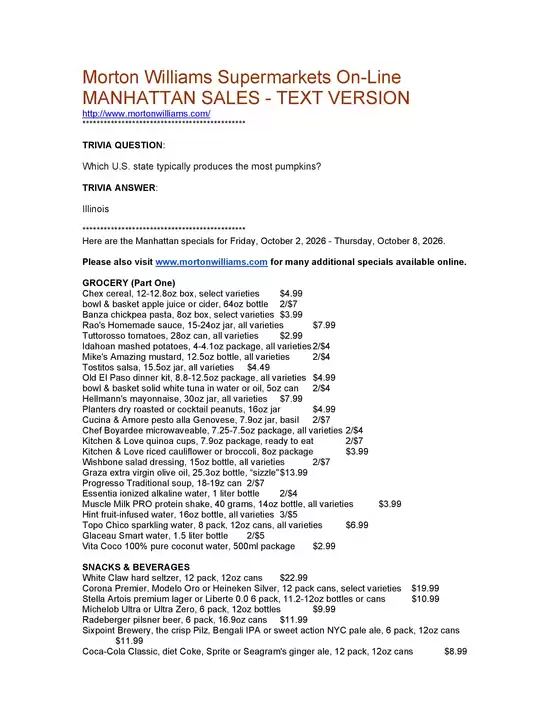 Morton Williams catalogue in Harrison NJ | Exclusive deals and bargains | 2026-10-02T00:00:00.000Z - 2026-10-08T00:00:00.000Z