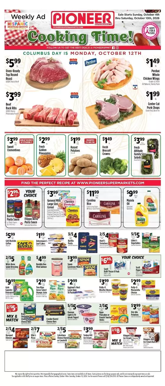 Pioneer Supermarkets catalogue | Top deals and discounts | 2026-10-04T00:00:00.000Z - 2026-10-10T00:00:00.000Z