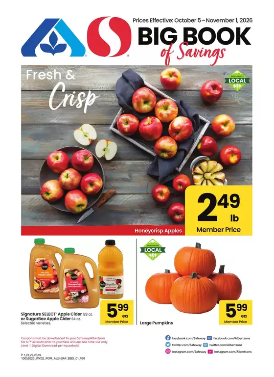 Albertsons catalogue | Albertsons - Portland - BBS | 2026-10-05T00:00:00.000Z - 2026-11-01T00:00:00.000Z