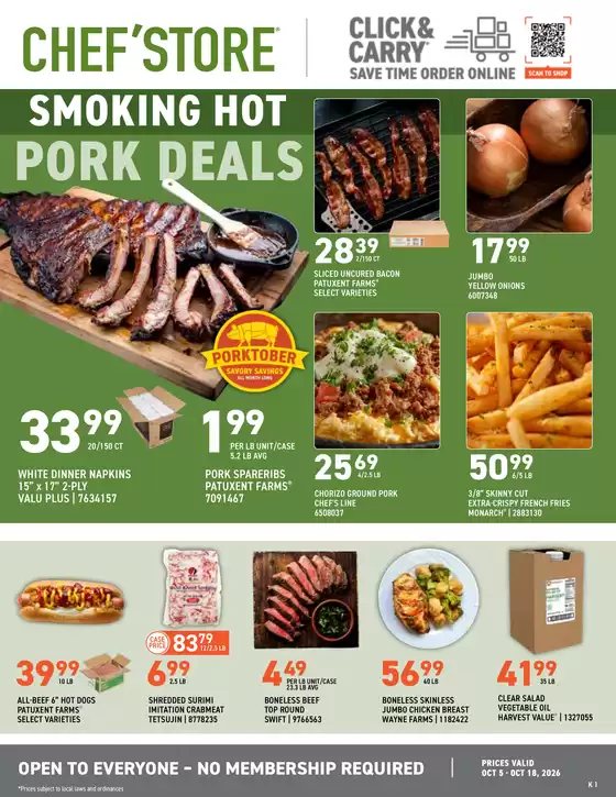 Chef'Store catalogue | Chef'Store weekly ad | 2026-10-05T00:00:00.000Z - 2026-10-18T00:00:00.000Z