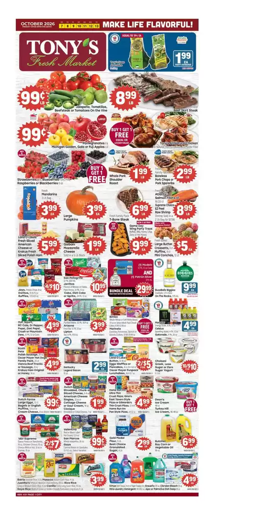 Tony's Fresh Market catalogue in Bolingbrook IL | Weekly Ad | 2026-10-07T00:00:00.000Z - 2026-10-13T00:00:00.000Z