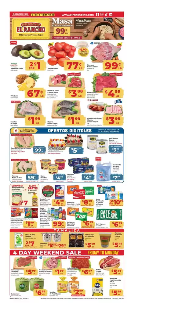 Supermercado El Rancho catalogue in Dallas TX | Weekly Ad | 2026-10-07T00:00:00.000Z - 2026-10-13T00:00:00.000Z
