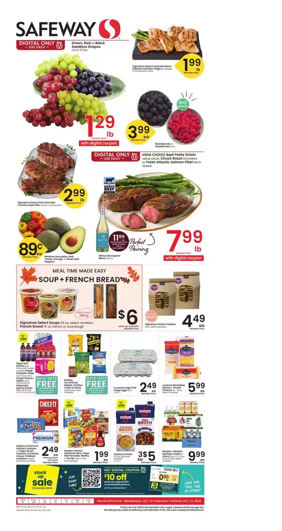 Safeway catalogue in Fort Collins CO | Exclusive deals and bargains | 2026-10-07T00:00:00.000Z - 2026-10-13T00:00:00.000Z