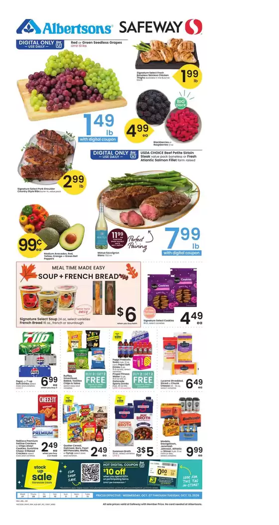 Safeway catalogue | Our best offers for you | 2026-10-07T00:00:00.000Z - 2026-10-13T00:00:00.000Z