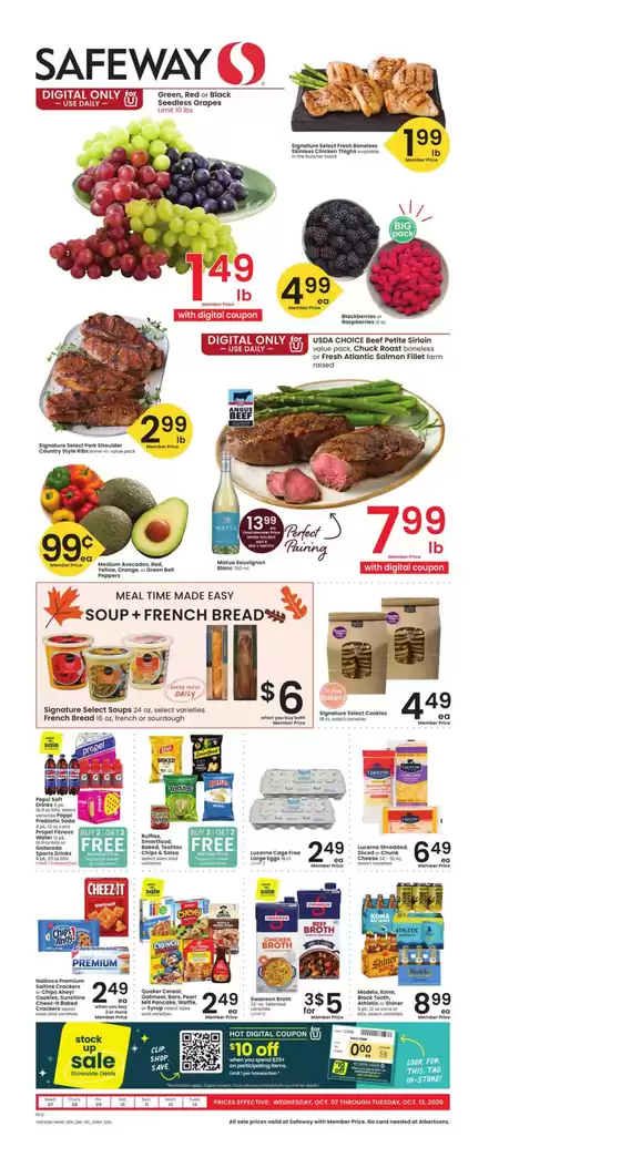 Safeway catalogue | Discounts and promotions | 2026-10-07T00:00:00.000Z - 2026-10-13T00:00:00.000Z