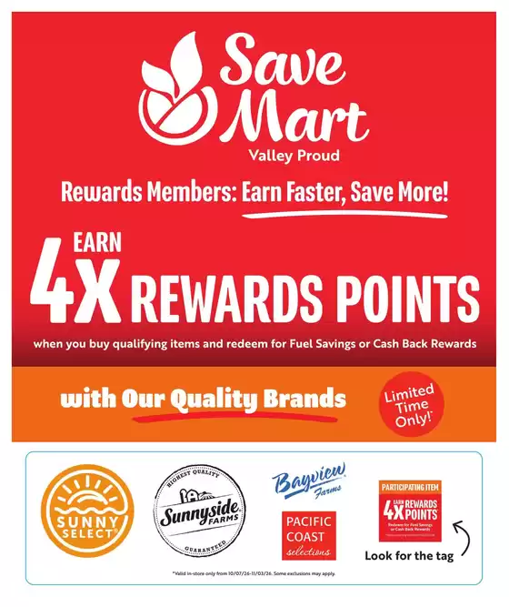 Save Mart catalogue in Modesto CA | Exclusive deals and bargains | 2026-10-07T00:00:00.000Z - 2026-11-03T00:00:00.000Z