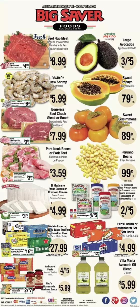 Big Saver Foods catalogue in Buena Park CA | Big Saver Foods Weekly Special | 2026-10-07T00:00:00.000Z - 2026-10-13T00:00:00.000Z
