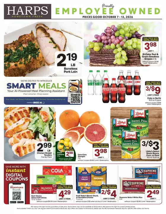 Harp's Market catalogue | Top offers for smart savers | 2026-10-07T00:00:00.000Z - 2026-10-13T00:00:00.000Z
