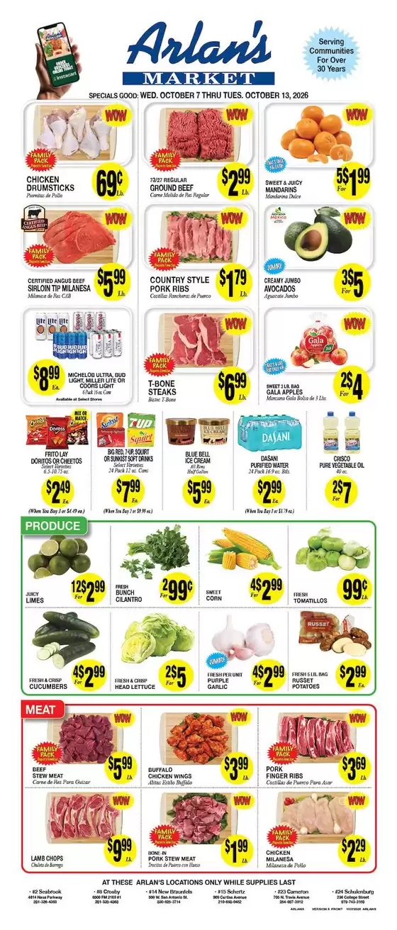 Arlan's Market catalogue | Arlan's Market weekly ad | 2026-10-07T00:00:00.000Z - 2026-10-13T00:00:00.000Z