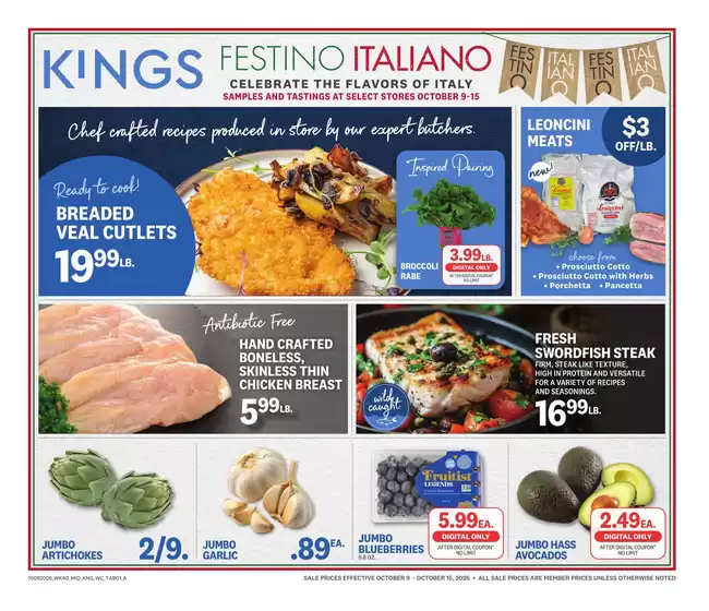 Kings Food Markets catalogue in Paramus NJ | Weekly Ad | 2026-10-09T00:00:00.000Z - 2026-10-15T00:00:00.000Z
