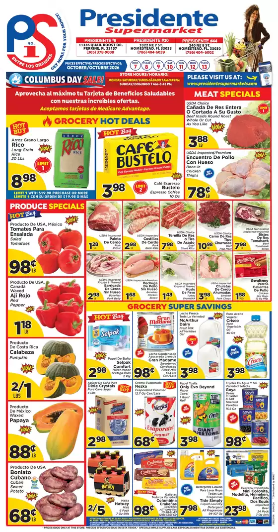 Presidente catalogue | Save now with our deals | 2026-10-07T00:00:00.000Z - 2026-10-13T00:00:00.000Z