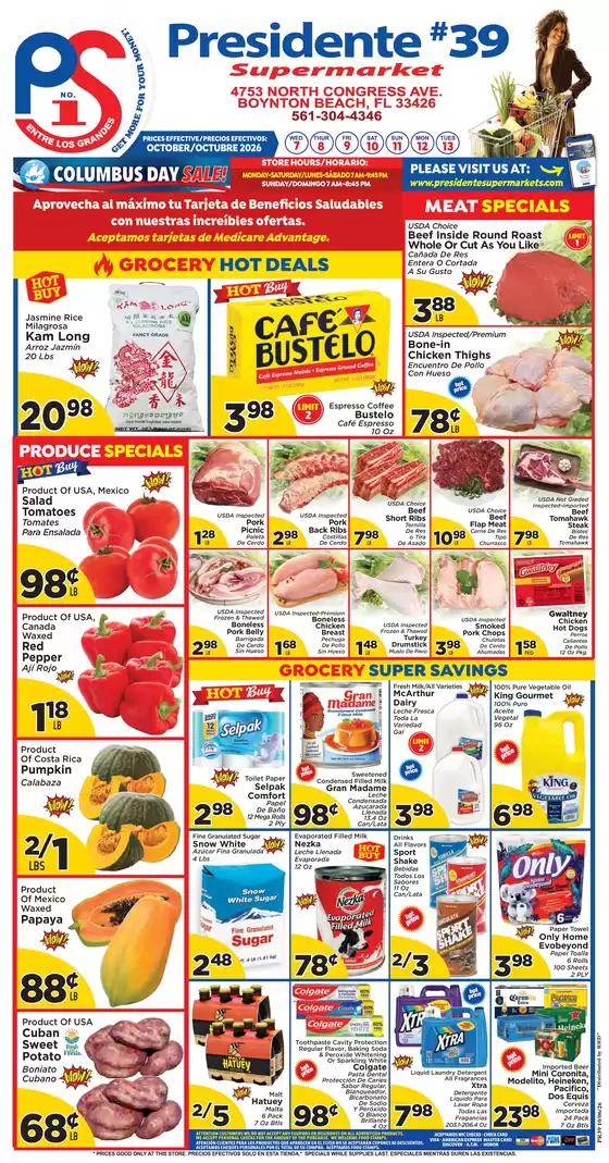 Presidente catalogue in Palm Beach FL | Top deals for all customers | 2026-10-07T00:00:00.000Z - 2026-10-13T00:00:00.000Z