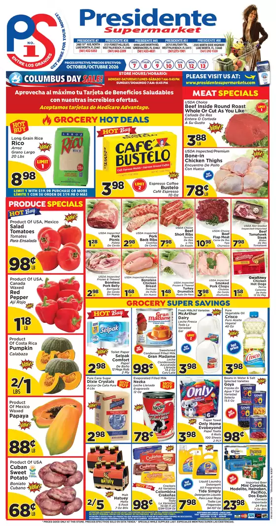 Presidente catalogue | Great discounts on selected products | 2026-10-01T00:00:00.000Z - 2026-10-31T00:00:00.000Z